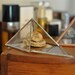 Pyramid Display Box - small glass pyramid - jewelry box - hinged - silver or copper - eco friendly