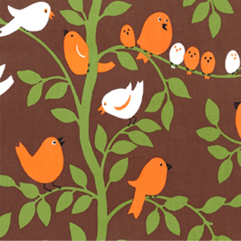 Michael Miller Fabric - Contemporary Florals Collection - Tweeite Pie - Brown - Novelty Fabric