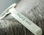 Personalized Key Chain, Hand stamped key chain, Gift for Him, Fathers Day GIft,