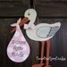 New Baby Girl Stork Door Hanger Door Decor - It's a girl, New Baby Wreath