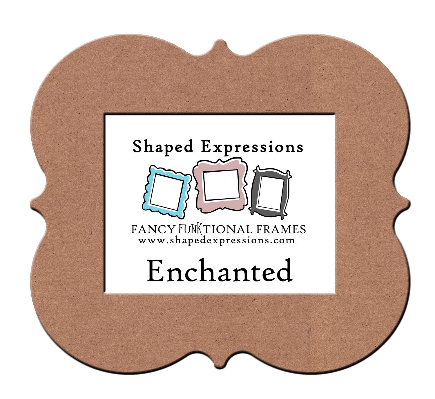 5x7 curvy picture frame - Enchanted Unfinished
