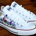 Custom hand painted flowers on low top Converse Chuck Taylor All Stars