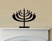 vinyl wall decal Menorah design 1 chanukkah hanukkah