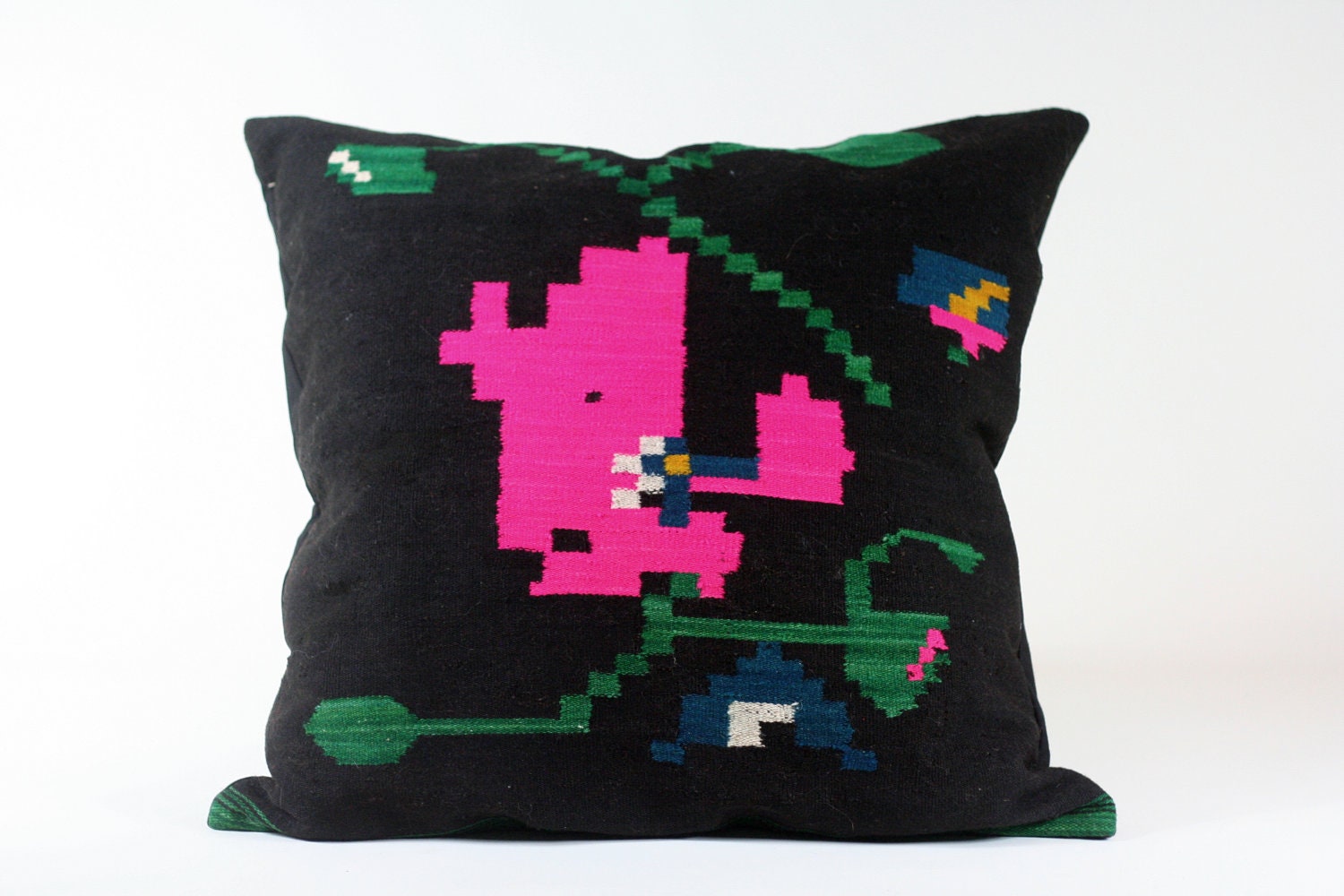 Vintage Extra Large Kilim Pillow Cover / Euro Square