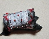 Nuno Felted Cuff Bracelet Felted Crochet Fashion Modern Accessory Felt Fiber Art Abstract Arm Warmer Gift