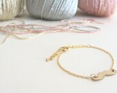 Mustache bracelet. Moustache jewelry. Golden mustache bracelet. Movember