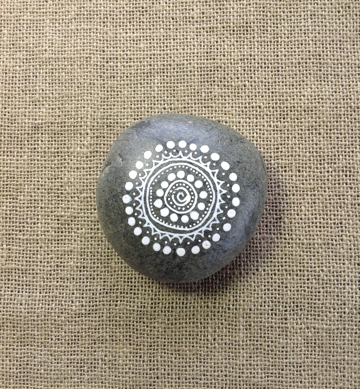 Mandala Painted Pebble