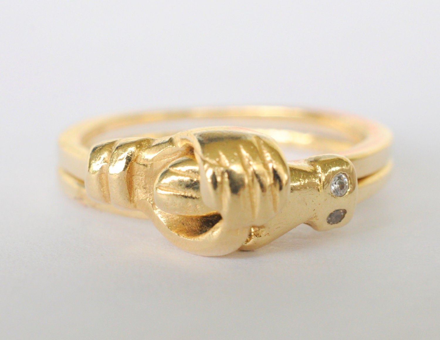 1800s Victorian / Antique fede ring / unique engagement // FOREVER LOVE