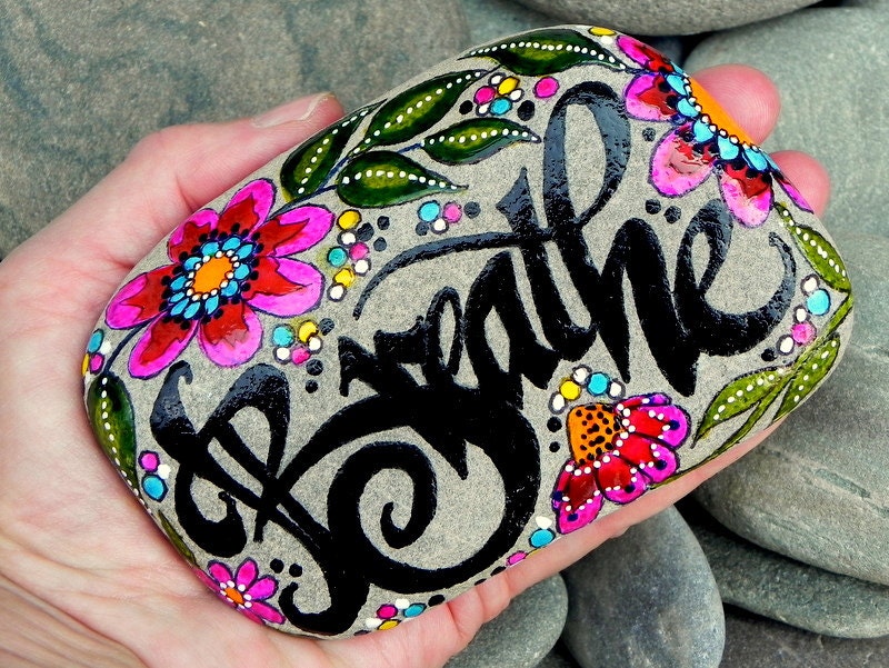 Breathe.../ Painted Stone / Sandi Pike Foundas / Cape Cod