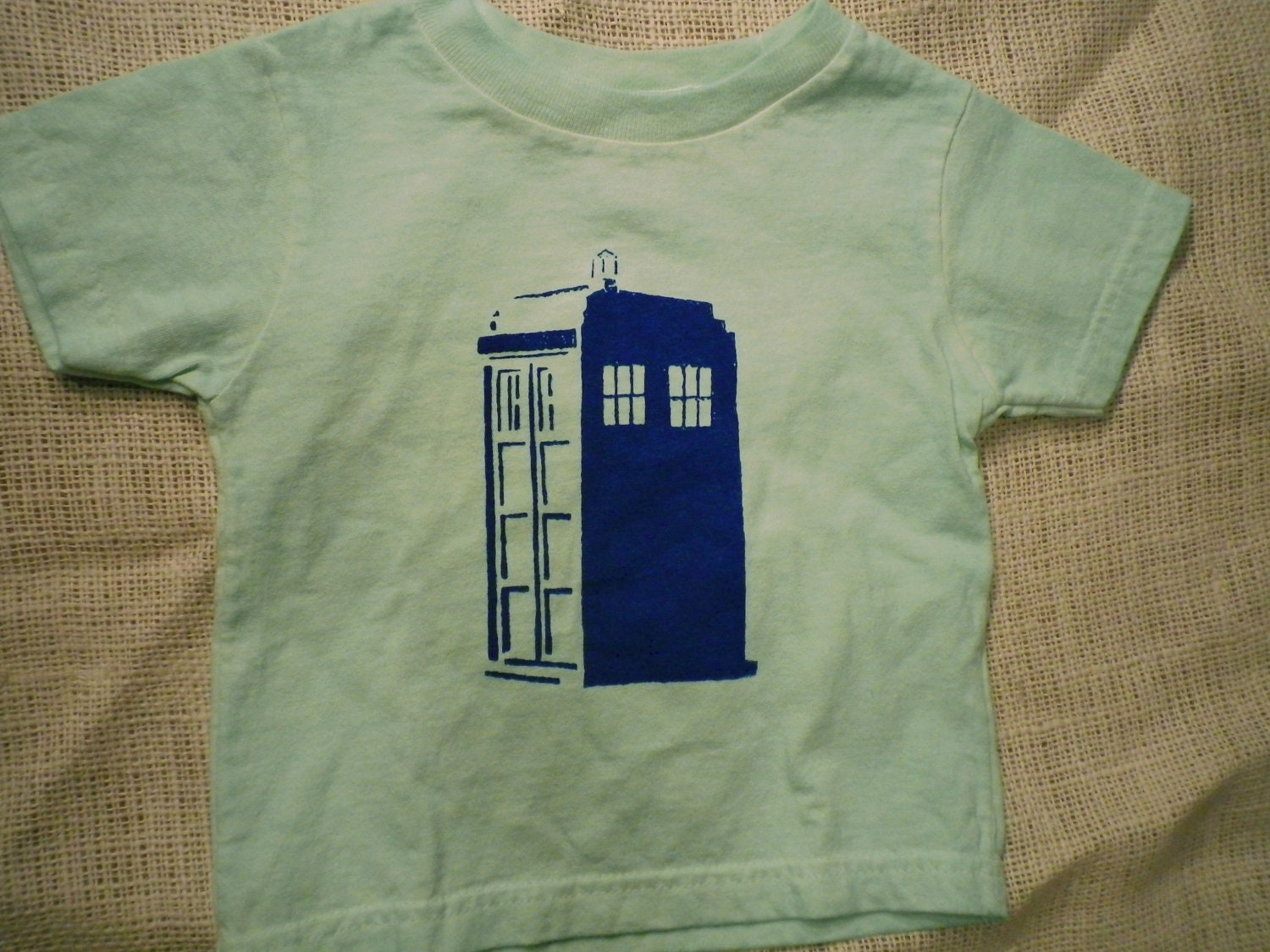 Pale Green Doctor Who TARDIS Toddler Shirt