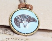 Bear men necklace - Tribal wards jewelry collection - Free Worldwide Shipping - Gift for him under 20 USD