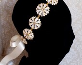 FREE SHIPPING, wedding headband, bridal headband tiara, classic art deco inspired bridal headband