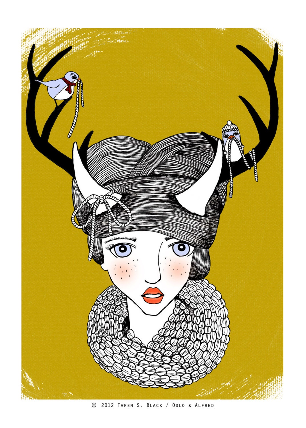 The Woodland Knitter's Club - Illustration by: Taren S. Black
