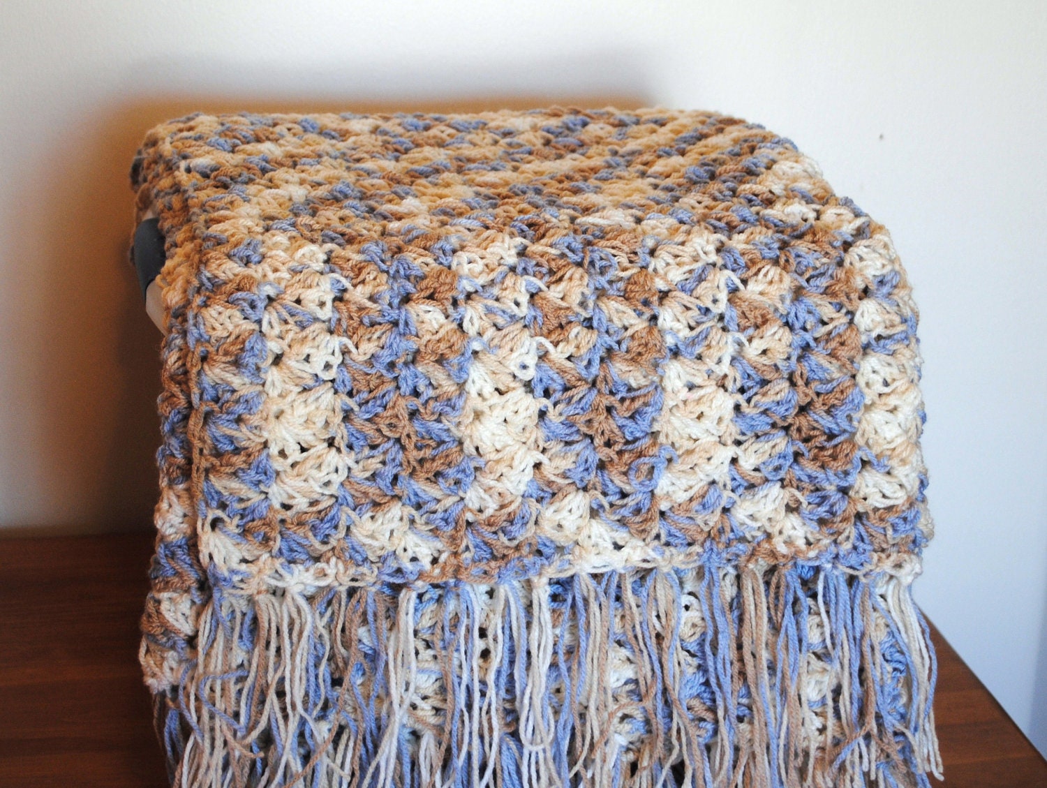 Sand & Sea crochet afghan- free shipping