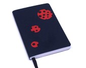 POCKET Ladybug Journal, Faux Leather, Soft-cover, Handbound