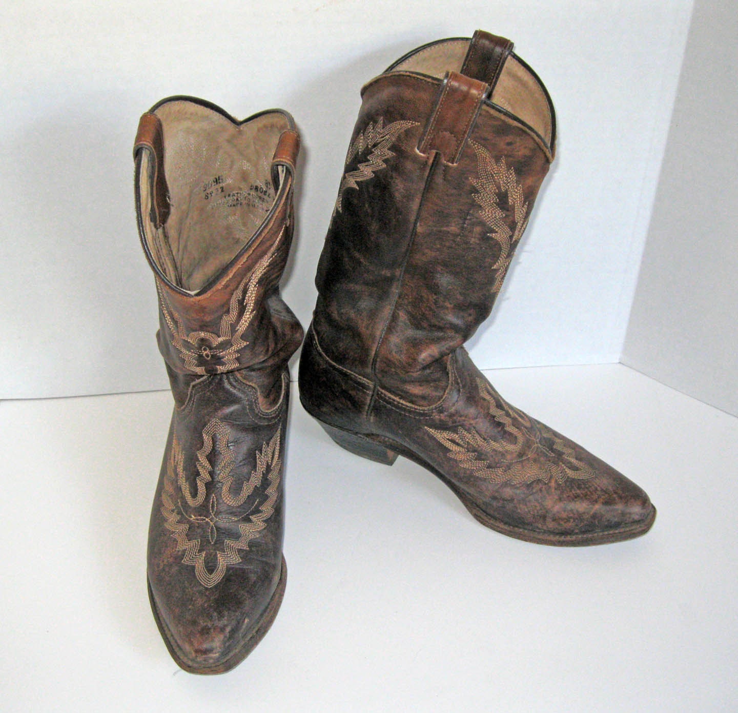 Items similar to Fancy Stitch Mexican Cowboy Boot / Womens 8.5 M on Etsy