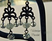 White Chandelier Earings - Victorian style