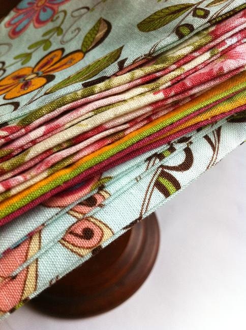 Lunchbox Napkins in Assorted Fabrics--Set of 10