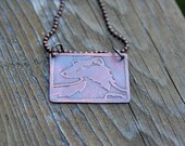HUFFLEPUFF Small House Pride Etched Hogwarts Necklace