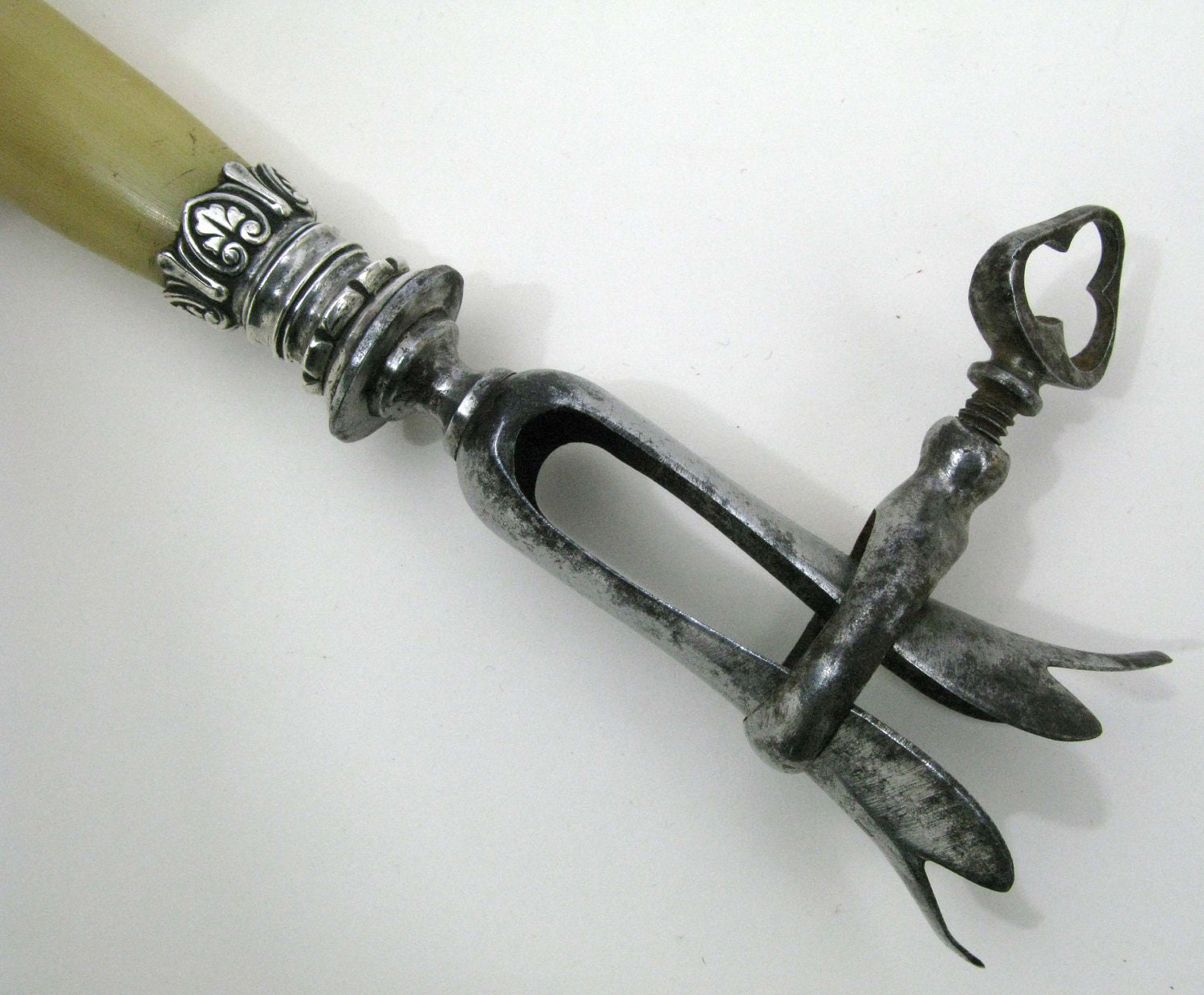 RESERVED FOR AGATHA Antique french ham/lamb bone holder