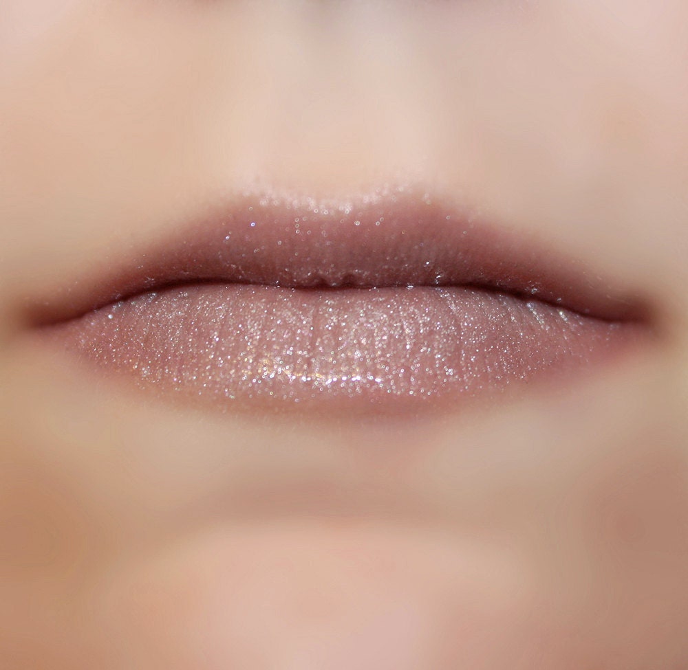 Seraph Lip Gloss: 10 mL Tube, Metallic Silver Shimmer Lip Glaze, Silver Blue Iridescent, Vanilla Flavor, VEGAN Cosmetics, Glitter Lip Color