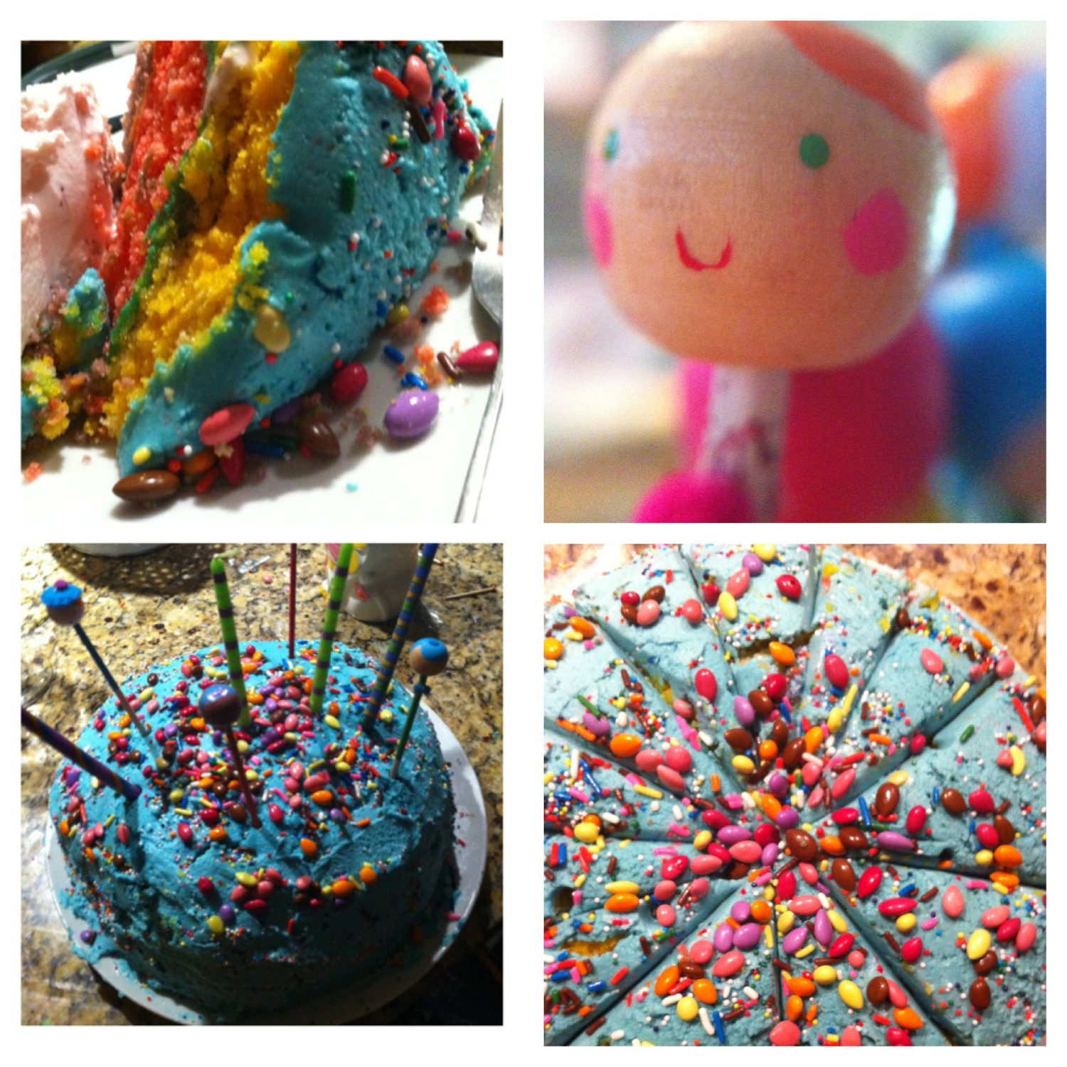 Miniature Bunting Cake Topper Person Doll Buntingfolk