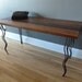 RESERVED Reclaimed Wood Desk with Curvy Hairpin Legs
