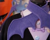 Deep purple bat wing scarf/muffler/neckwarmer