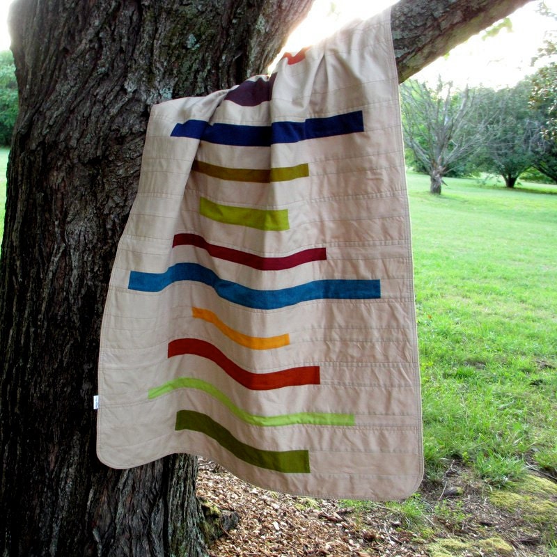 Modern Baby Blanket, Receiving Blanket, Stripes