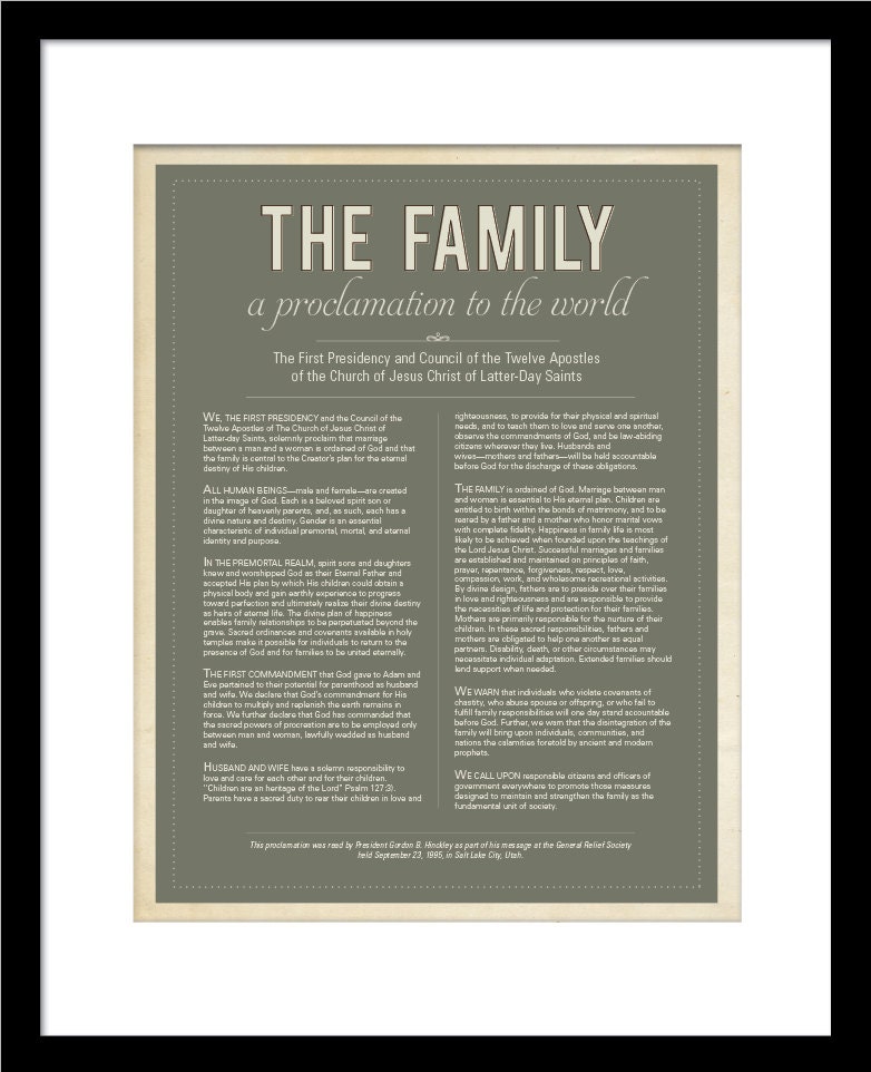 The Family: A Proclamation to the World/Olive