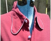 AMAZING VINTAGE 1970's purple DISCO shirt --  butterfly collar - ready for the dance floor