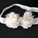 Ivory/Off-white Flower Girl Headband - Wedding - Ivory Chiffon - Baby Headband