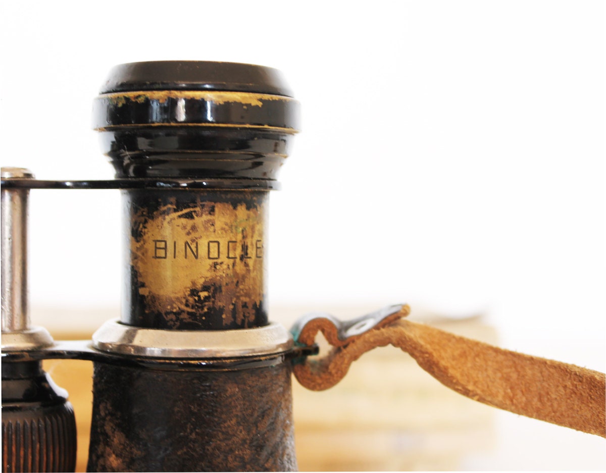 RESERVED /// Antique folding french binoculars