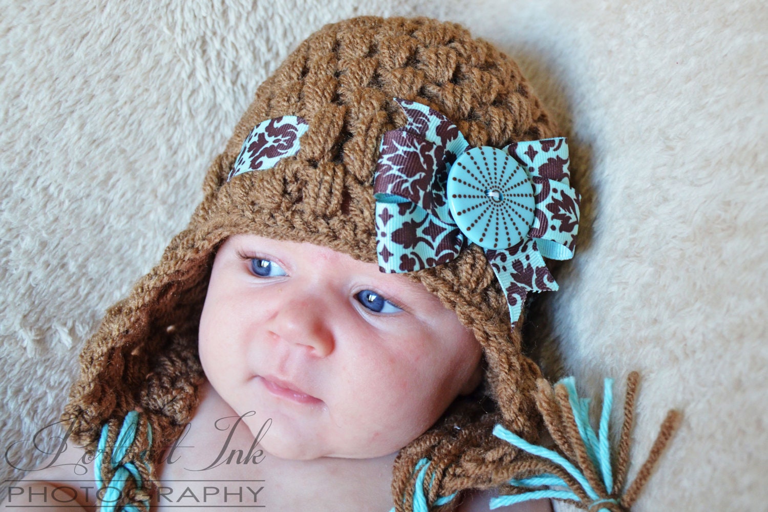 Crochet baby girl hat-Newborn hat-Newborn photo prop