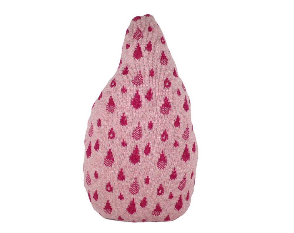 Large cuddly RAINDROP shaped pillow