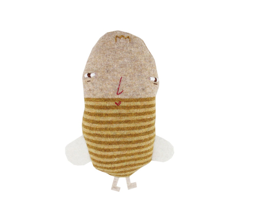 Bee, soft knitted toy, yellow