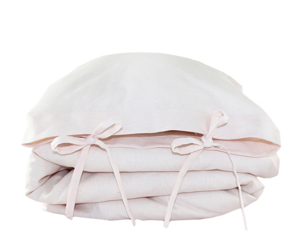 Toddler Bedding set - solid 'tickle pink' linen