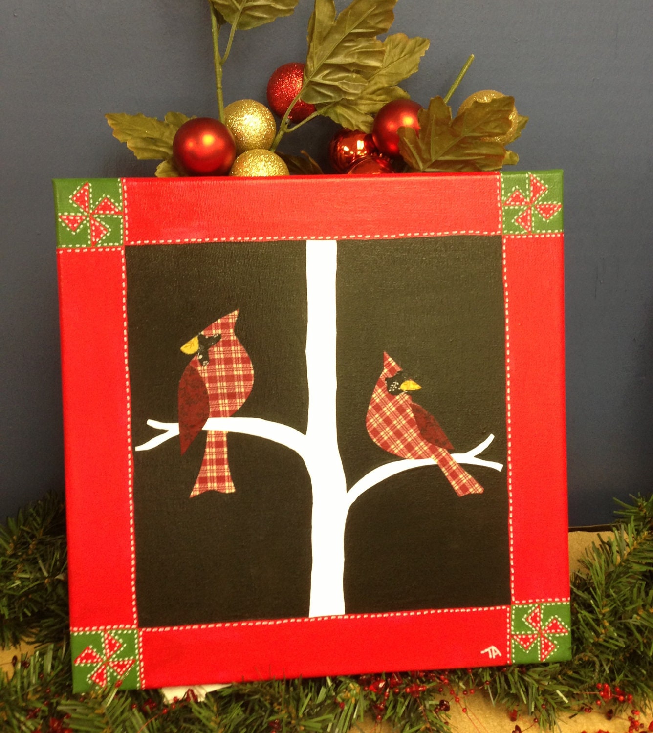 Quilt Art: Holiday Cardinals