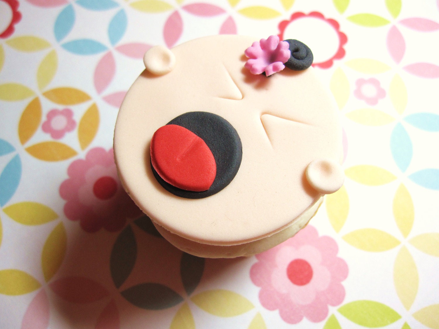 Crying baby girl or Boy Fondant cupcake toppers for baby shower new baby