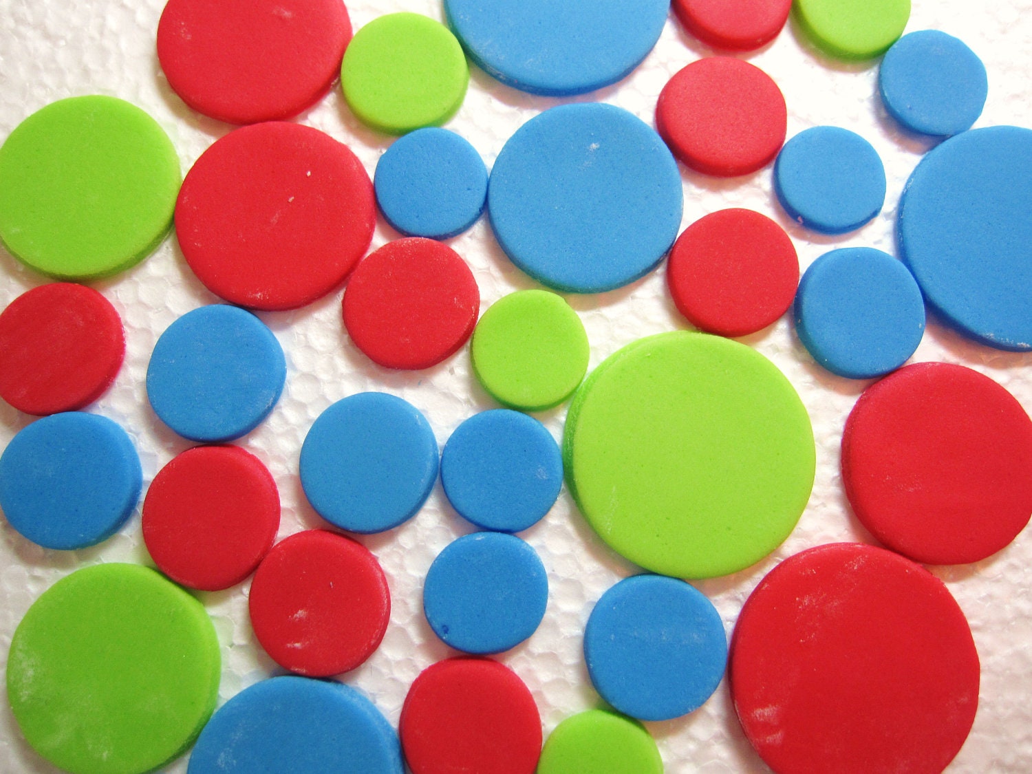 Circle Fondant Shapes for cake or cupcakes, Fondant Polka Dots for cake Il_570xn