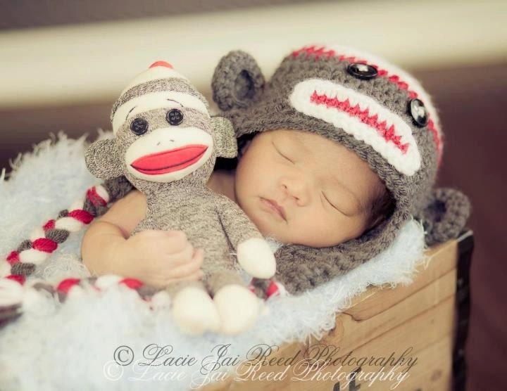 knitted monkey hat