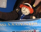 Super-cuddly Martin Crieff Cabin Pressure crochet doll