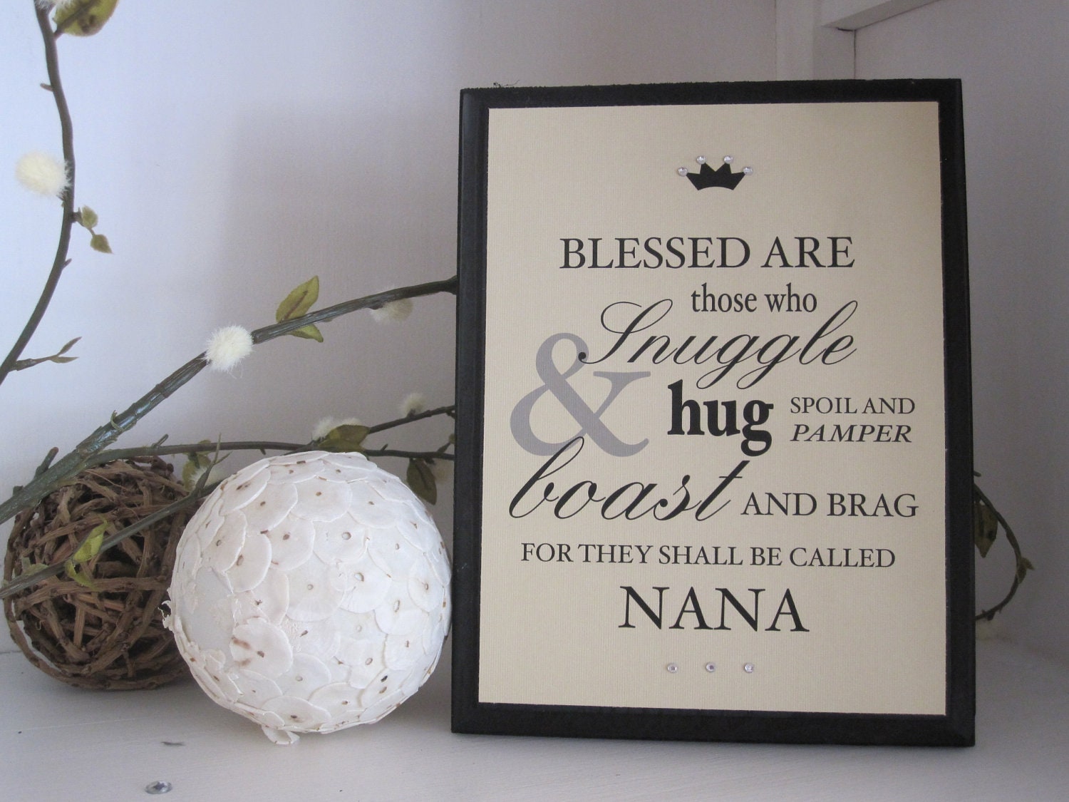 GRANDMOTHER Typography QUOTE Personalized Gift for Nana