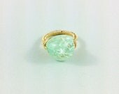 Blue Cracked Quartz Cocktail Ring