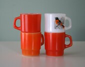 Fire King Coffee Mugs in Orange