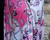 EMILIO PUCCI Psychedelic Floral Print Nylon Blouse for Form Fit Rogers