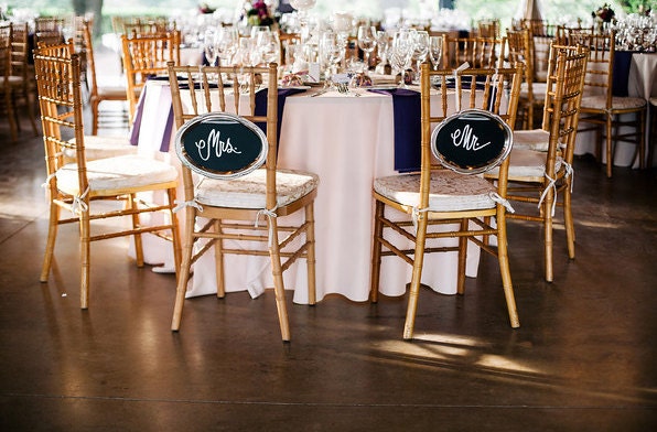 Mr & Mrs Chalkboard Chairback