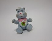Vintage Care Bear Poseable Grams Bear with Red Rose and Pink Shawl RARE