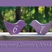 Bird Wedding Table Numbers, Wooden, Wedding reception, Painted