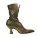 Size 7 / 7.5 / 8 Victorian / Edwardian Lace Up Granny Boots, Olive Gray Leather